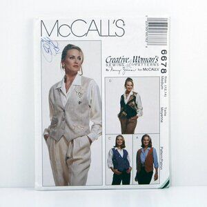 Vintage McCall's Pattern 6678, Reversible Vest, Pin and Cinch, Size 12, 14 UNCUT
